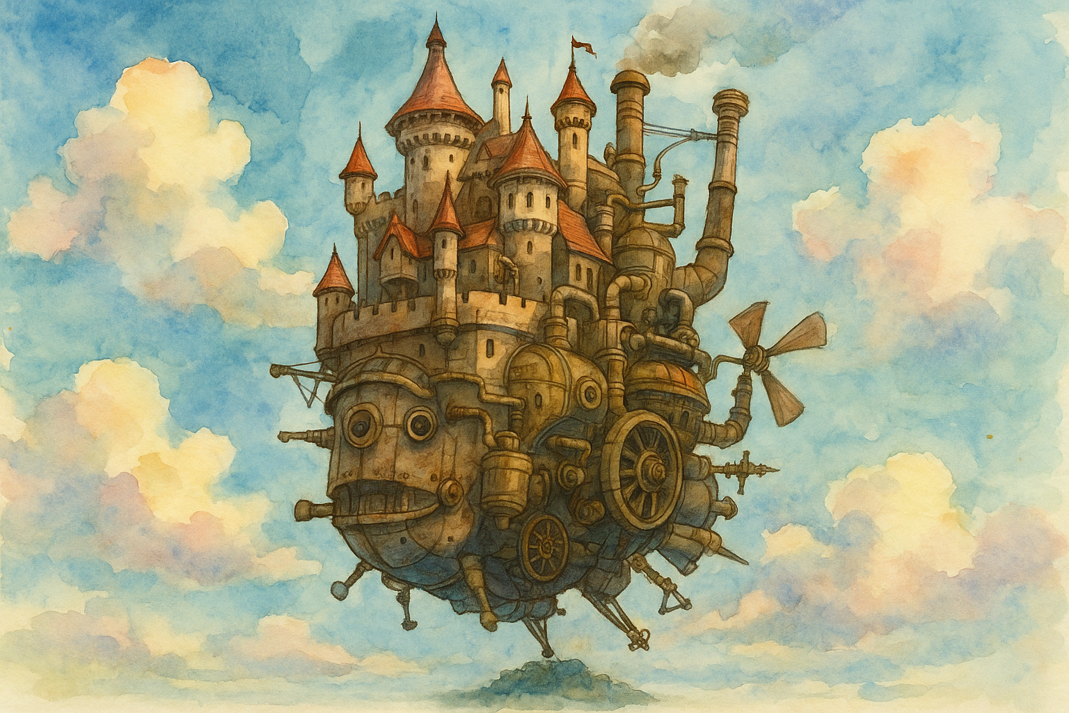 Ghibli-style Castle in the Sky
