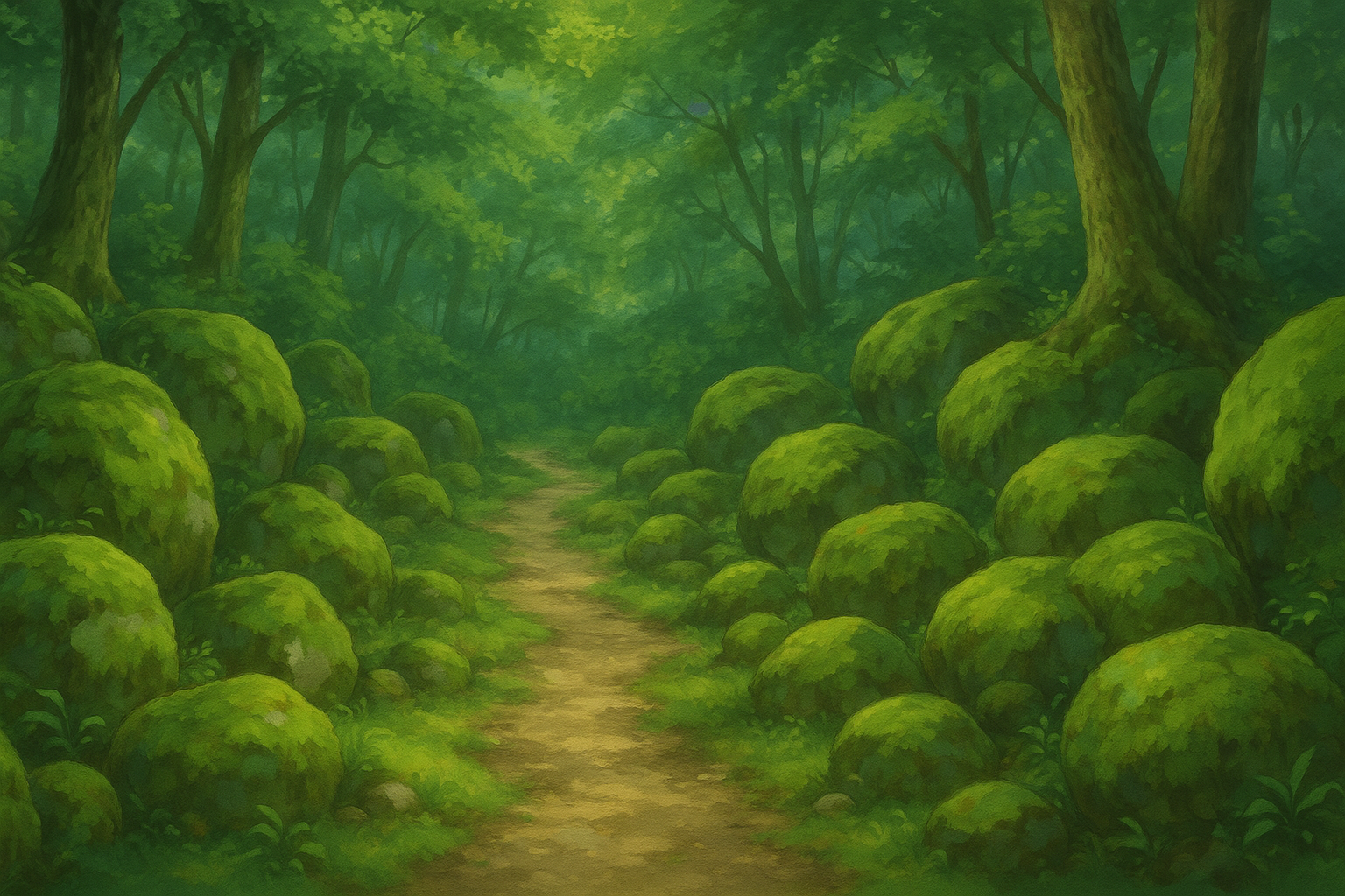 Ghibli-style Forest Path